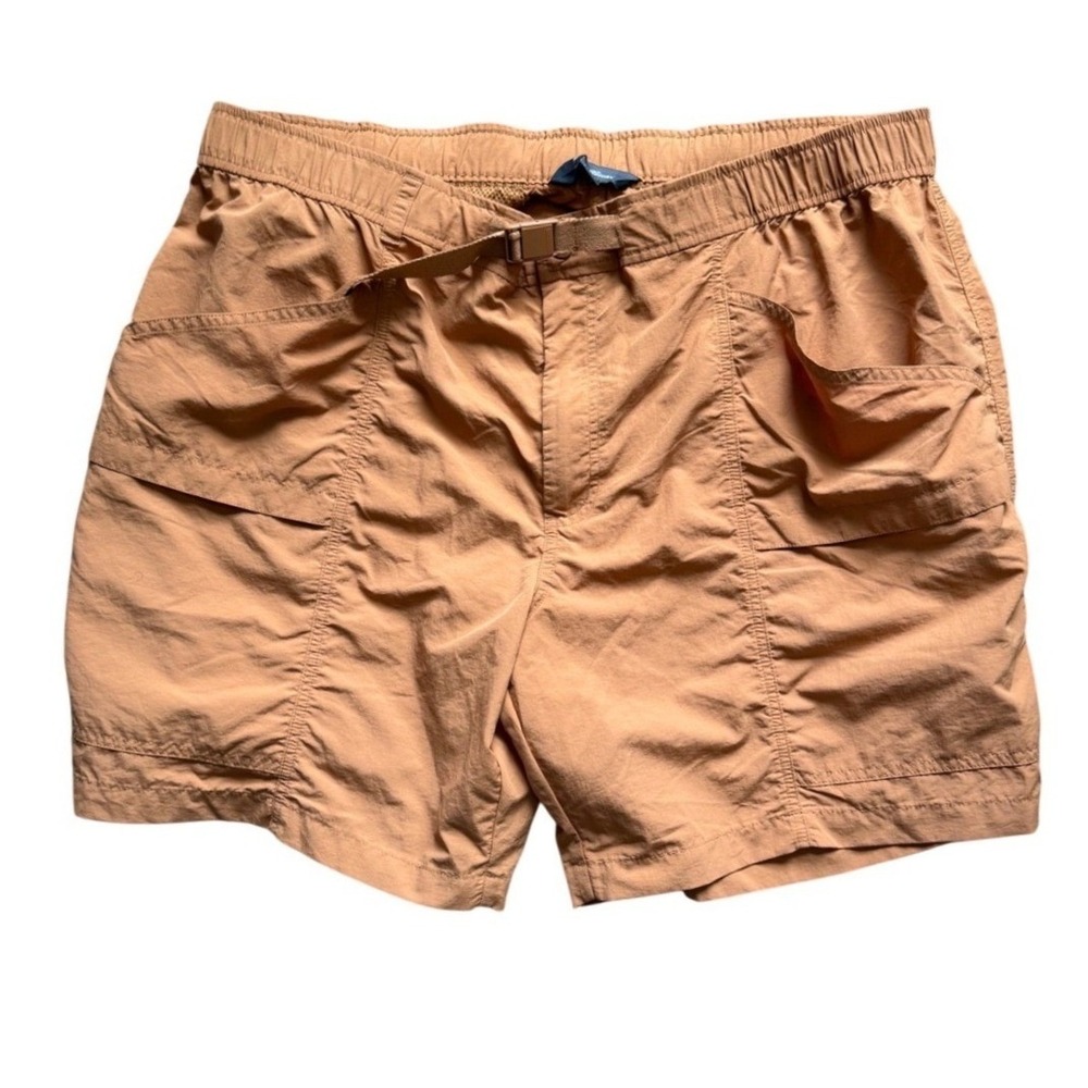 Eddie Bauer Shorts Mens XXL EB004134 Clay Brown Belted‎ Ripstop Cargo EUC